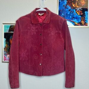 Coldwater Creek Pink Suede Jacket